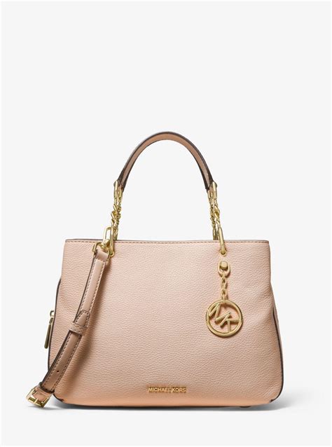 lily pebbles michael kors bag|Lillie Medium Pebbled Leather Satchel .